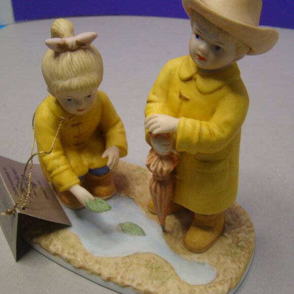 Home Interiors Denim Days Puddle Jumpers Figurine 1999 #88013-99 - Picture 6 of 16